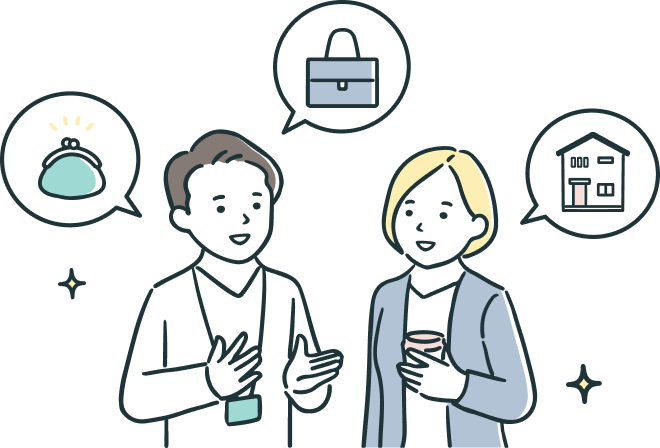 価値観について会話する男女