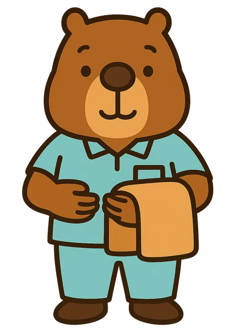 介護の包み込みカピバラのキャラクター