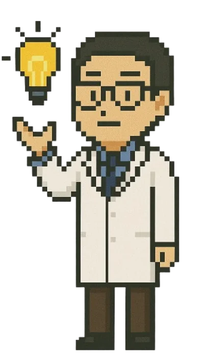起業家医師のドット絵キャラクター