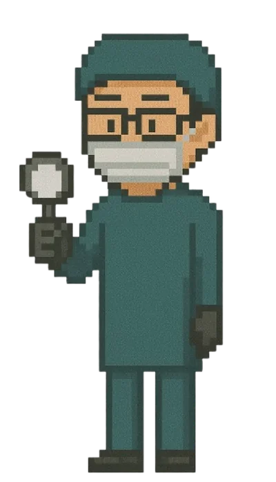 法医学のドット絵キャラクター