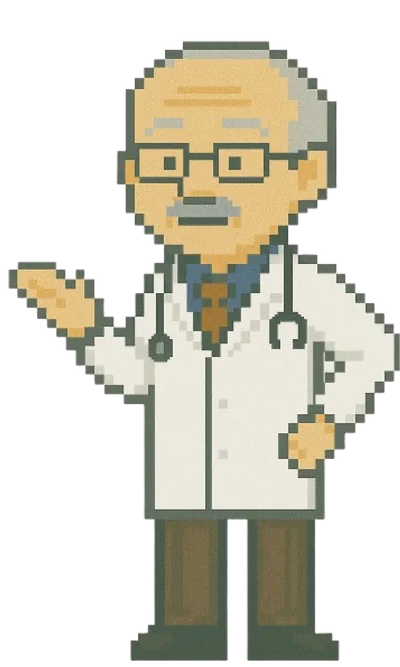 老年内科のドット絵キャラクター