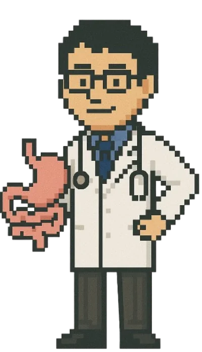 消化器内科のドット絵キャラクター