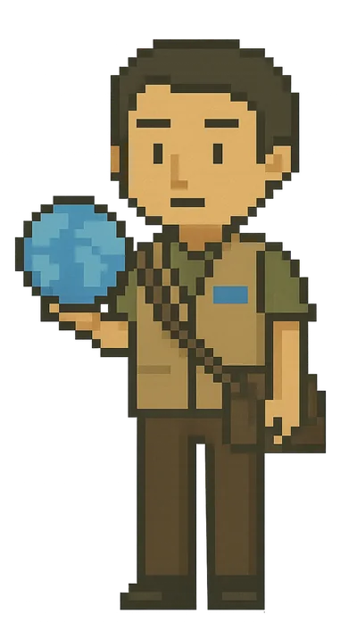 国際機関医師（WHO・NGO・国際支援など）のドット絵キャラクター