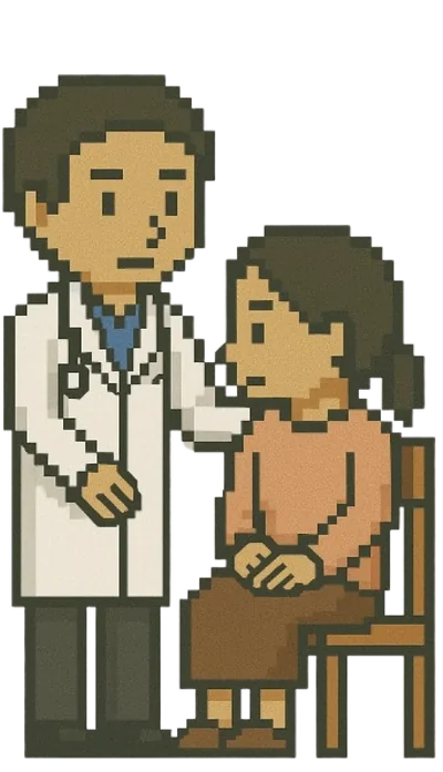 緩和ケア科のドット絵キャラクター