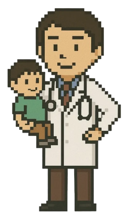 小児科のドット絵キャラクター