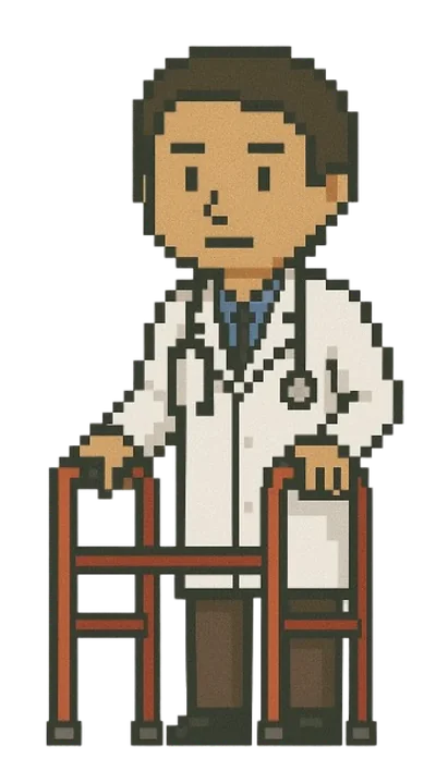 リハビリテーション科のドット絵キャラクター
