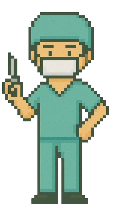 美容外科のドット絵キャラクター