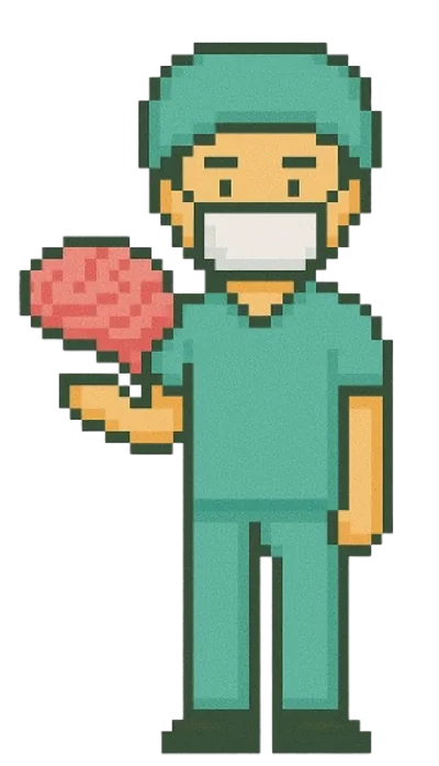 脳神経外科のドット絵キャラクター