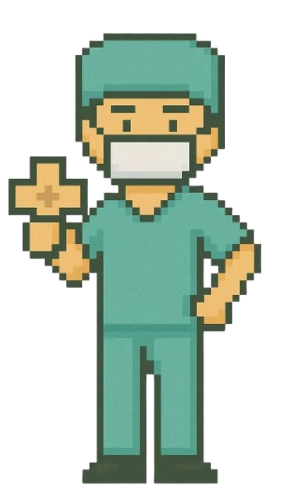 形成外科のドット絵キャラクター