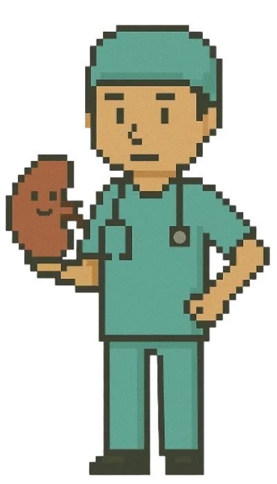 泌尿器科のドット絵キャラクター